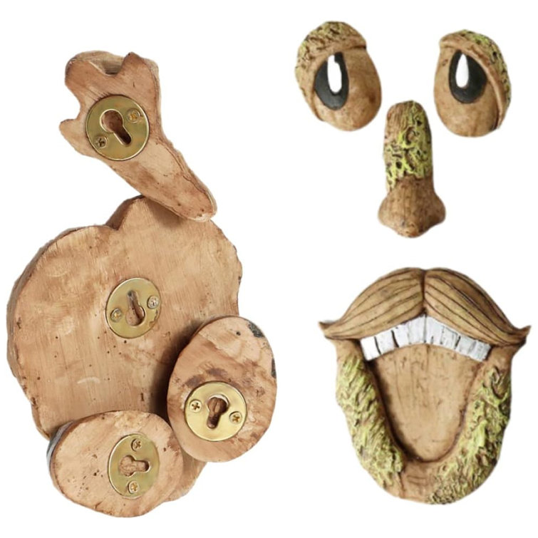 Ophelia & Co. 2X Tree Faces Outdoor Old Man Feeder Tree Hugger Statues